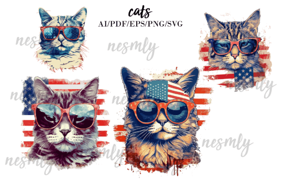 Cats 4th of July Sublimation Bundle Review for Real Projects