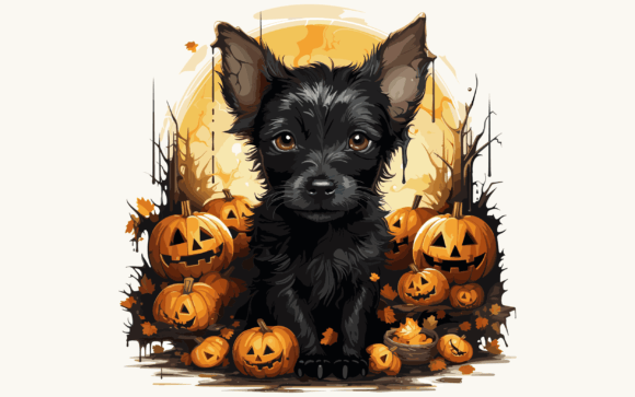 Cute Dog with Halloween Elements: A Designer’s Perspective