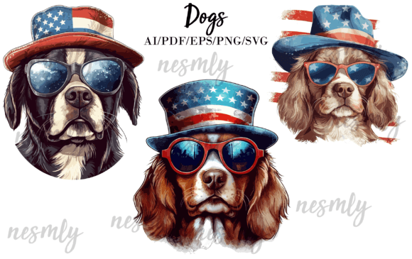Dog 4th of July Clipart Bundle Review for Real Projects