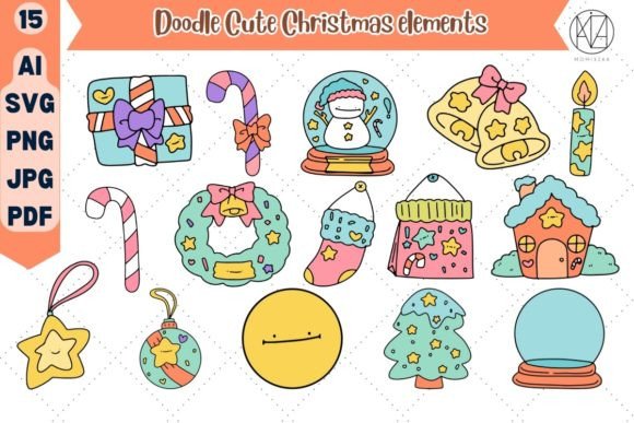Doodle Cute Christmas Elements SVG Review for Real Projects