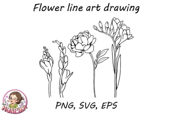 Flower Line Art Drawing Review: A Versatile Embroidery Design for Real Projects