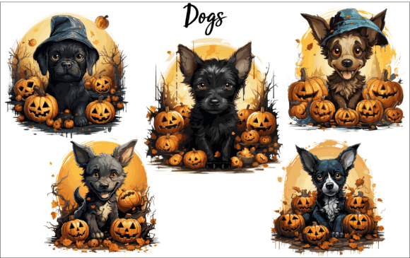 Halloween Dogs Clipart Bundle Review for Real Embroidery Projects