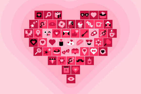 Heart Love Dating: A Romantic Embroidery Design for Real Projects