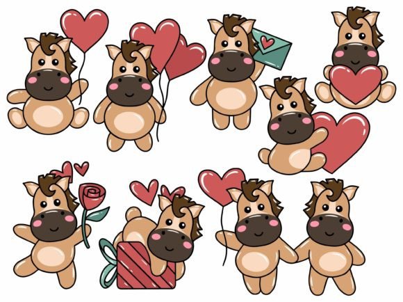 Horse Cartoon Cute for Valentine's Day Review