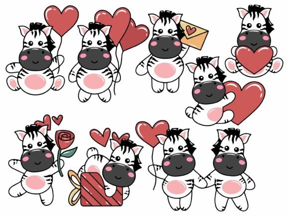 Zebra Cartoon Cute for Valentines Day Review